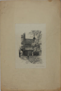Thomas Robert Way. Barnard's Inn. Lithograph. 1896.