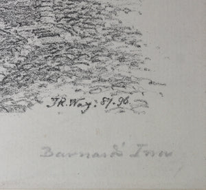 Thomas Robert Way. Barnard's Inn. Lithograph. 1896.