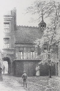Thomas Robert Way. Barnard's Inn. Lithograph. 1896.