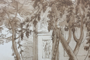 Claude Lorrain, after. The Vintage Gatherers. Etching by Richard Earlom. 1774.
