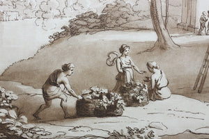 Claude Lorrain, after. The Vintage Gatherers. Etching by Richard Earlom. 1774.