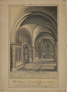 James Cole. The Chapel of our Lady in criptis. Engraving. 1723.