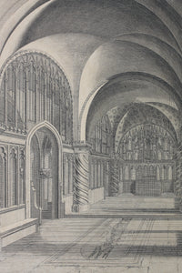 James Cole. The Chapel of our Lady in criptis. Engraving. 1723.