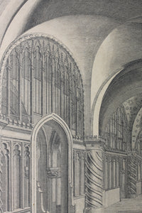 James Cole. The Chapel of our Lady in criptis. Engraving. 1723.