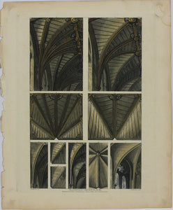 Eneas Mackenzie, after. Fragments of Ceilings. Color aquatint by John Bluck. 1812.