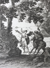 Load image into Gallery viewer, Herman van Swanevelt. Balaam&#39;s ass. Etching. 1629-1641.
