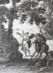 Herman van Swanevelt. Balaam's ass. Etching. 1629-1641.
