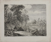 Load image into Gallery viewer, Herman van Swanevelt. A rest on the flight into Egypt. Etching. 1620-1655.
