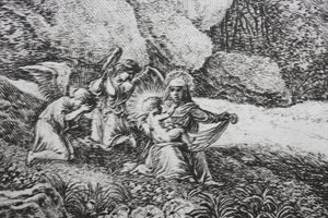 Herman van Swanevelt. A rest on the flight into Egypt. Etching. 1620-1655.