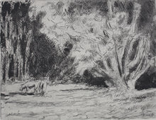 Load image into Gallery viewer, Maximilien Luce. Landscape with Cows. Etching. c. 1910.

