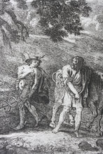 Load image into Gallery viewer, Herman van Swanevelt. Mercury silencing Battus. Etching. 1629-1641.
