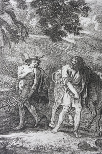 Herman van Swanevelt. Mercury silencing Battus. Etching. 1629-1641.