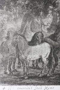 Herman van Swanevelt. Mercury silencing Battus. Etching. 1629-1641.