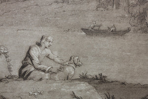 Claude Lorrain, after. A Study. Etching by Richard Earlom. 1802.