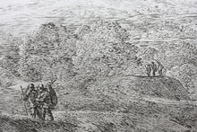 Load image into Gallery viewer, Herman van Swanevelt. Italianate landscape with figures. Etching. 1620-1655.
