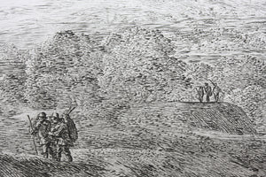 Herman van Swanevelt. Italianate landscape with figures. Etching. 1620-1655.