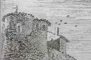 Herman van Swanevelt. Italianate landscape with figures. Etching. 1620-1655.