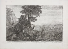 Load image into Gallery viewer, Herman van Swanevelt. Italianate landscape with figures. Etching. 1620-1655.
