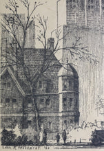 Load image into Gallery viewer, ﻿Leon René Pescheret. Water Tower, Chicago. Etching. 1932.
