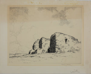 Arthur William Hall. Pecos. Etching. 1930.