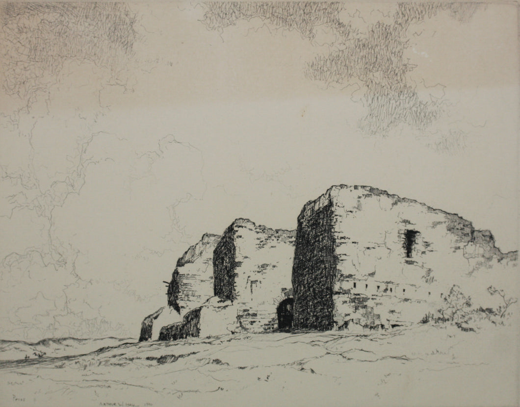 Arthur William Hall. Pecos. Etching. 1930.