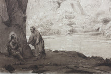 Load image into Gallery viewer, Claude Lorrain, after. A Landscape - Christ tempted. Etching by Richard Earlom. 1802.
