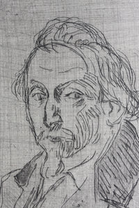 Victor Joseph Roux-Champion. Portrait d'Emile Bernard. Etching. Early XX C.