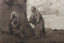 Load image into Gallery viewer, Claude Lorrain, after. A Landscape - Christ tempted. Etching by Richard Earlom. 1802.
