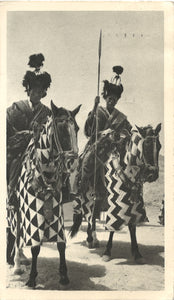 Monogram MH (?). African knights. Gelatin silver print. 1900 - 1950.