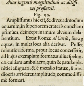 Georg Andreas Bockler. Fountain in Rome next to the Column of Marcus Aurelius. #99. 1664.