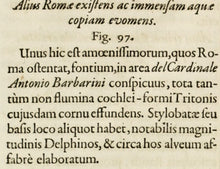Load image into Gallery viewer, Georg Andreas Bockler. Fountain Triton in Piazza Barberini in Rome. Engraving #97. 1664.

