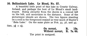 Abraham Le Blond. Ballinahinch Lake. Baxter print. 1849-1854.