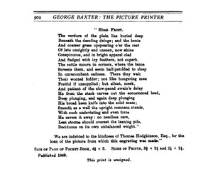 George Baxter. Winter. Baxter print. 1849.